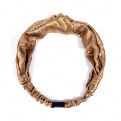 Recycled Polyester Fiber Headbands Gold | Vegan Silk Alternative Headbands | Sustainable Wholesale - BEA076