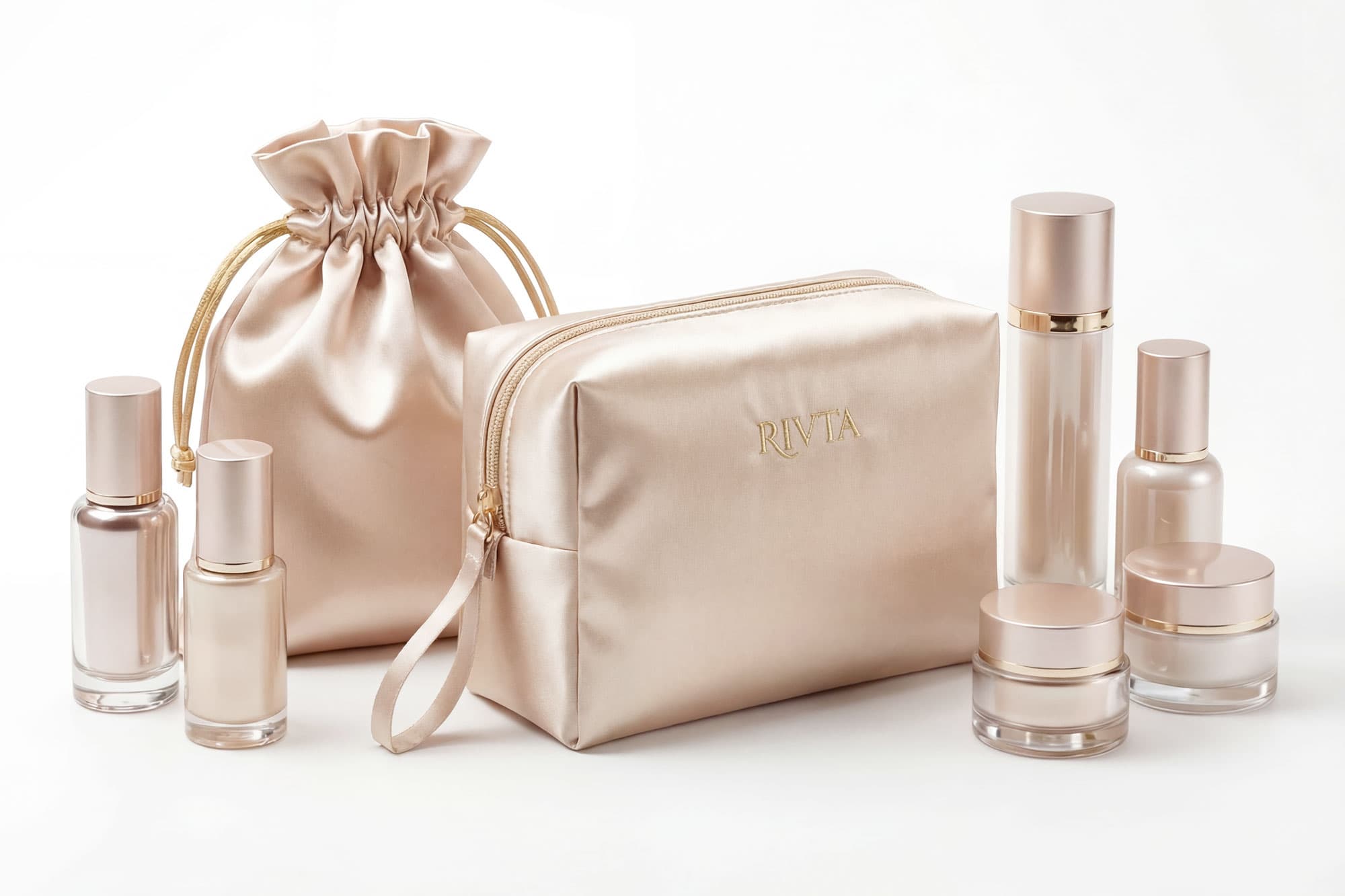Recycled makeup bags for sustainable beauty brand sourcing