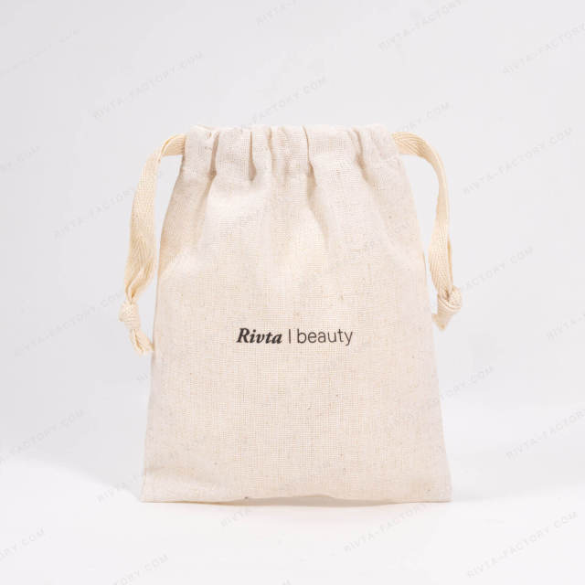Custom Linen Cotton Drawstring Bag For Wholesale | Various Sizes - CBO105