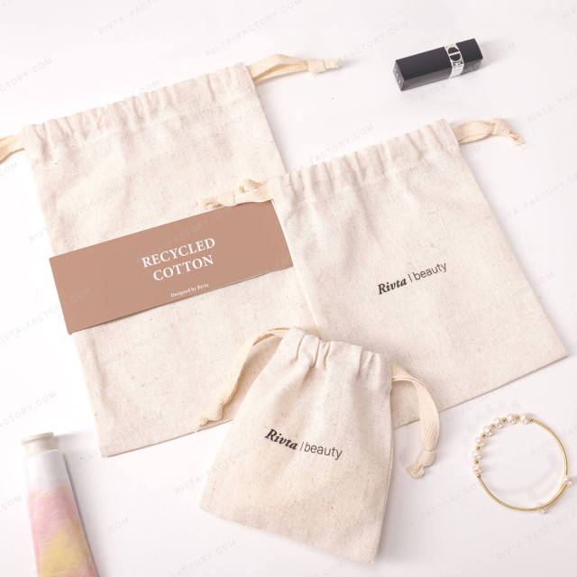 Custom Linen Cotton Drawstring Bag For Wholesale | Various Sizes - CBO105