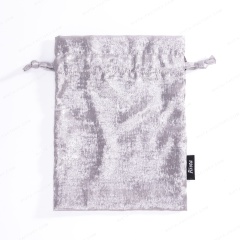 Custom polyester drawstring dust bag for cosmetic packaging with screen-printed logo