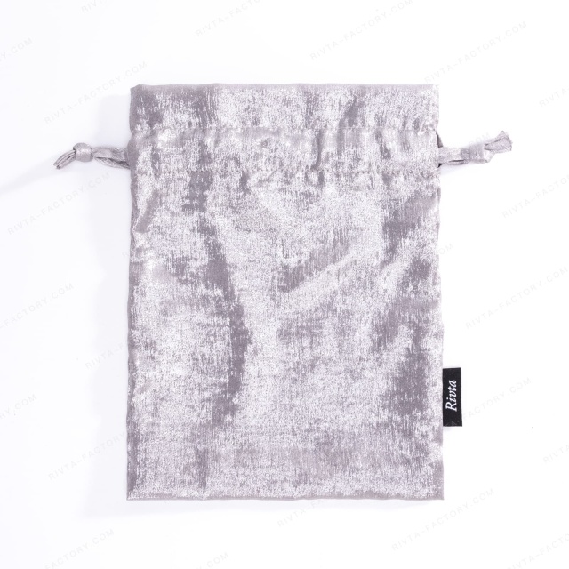 Custom polyester drawstring dust bag for cosmetic packaging with screen-printed logo