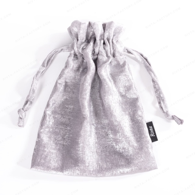 Custom polyester drawstring dust bag for cosmetic packaging with screen-printed logo