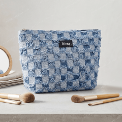 Custom Denim Fabric Cosmetic Bag - CBC215