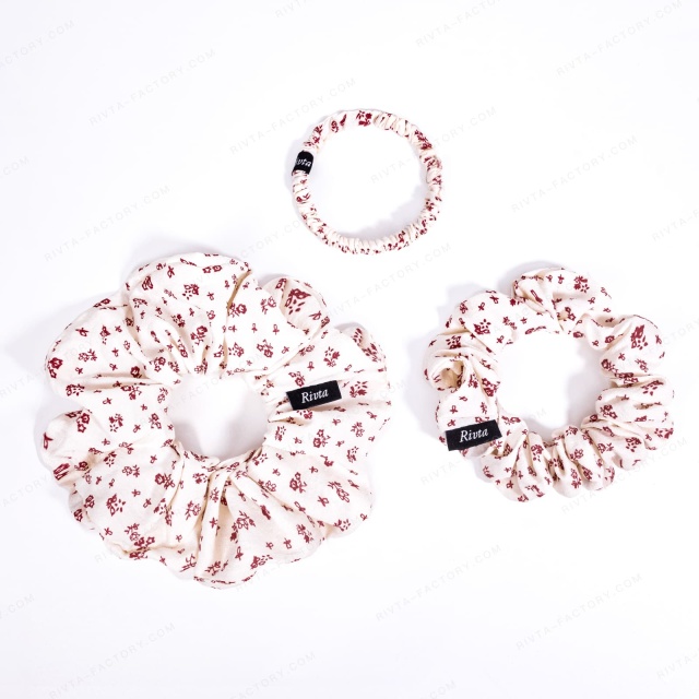 Bamboo Fiber Scrunchie Pink  Vegan Silk Alternative Hair Tie  Sustainable Wholesale - BEA186