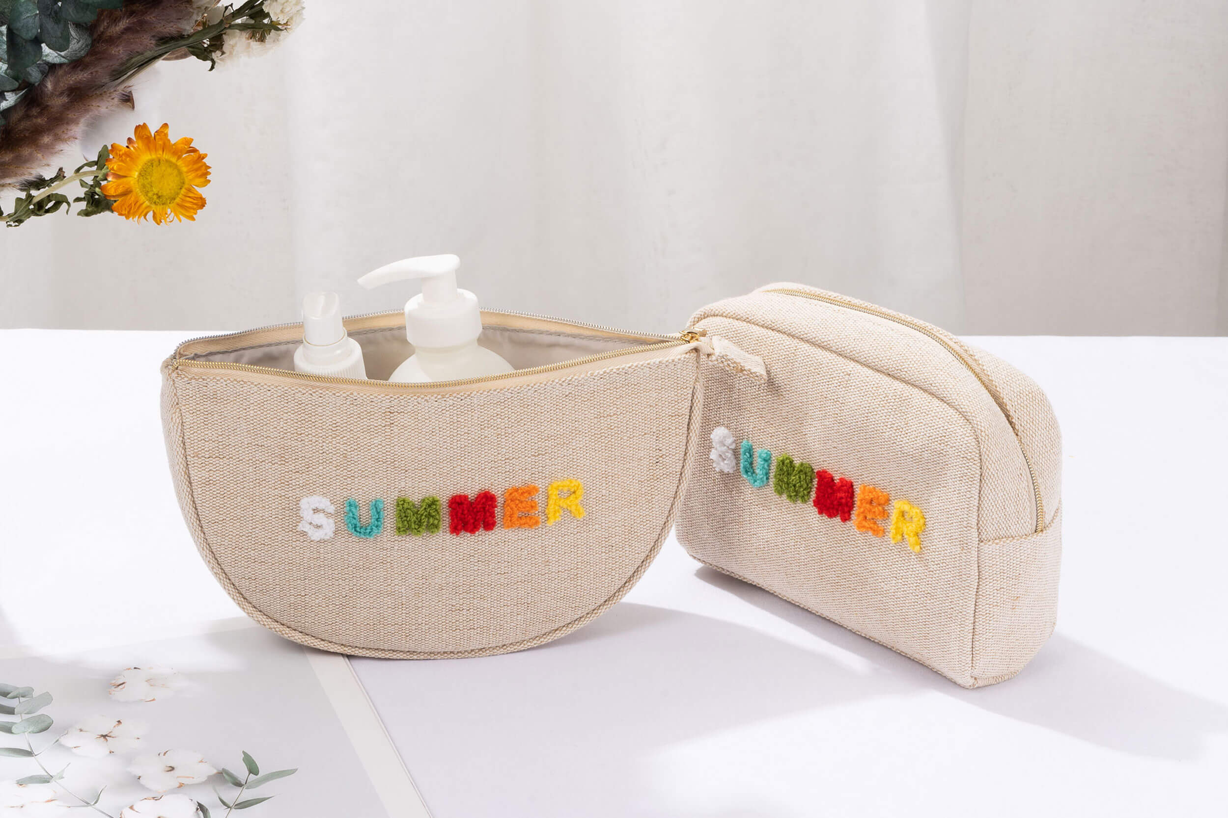 personalized custom makeup bag embroidery
