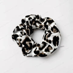 rPET Satin Scrunchie |  Leopard Print Sustainable | Hair Tie  Wholesale - BEA197