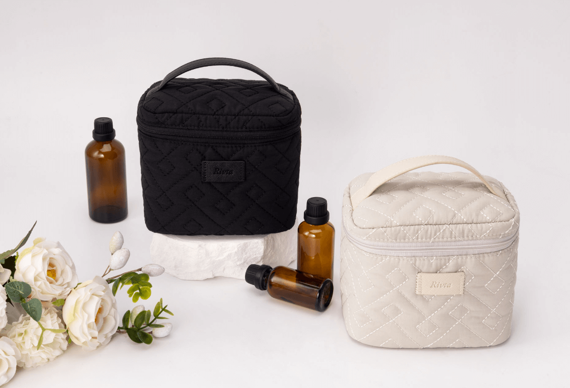 Nylon and recycled nylon cosmetic bags for beauty brand sourcing