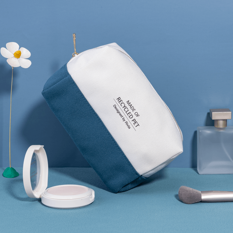 RPET canvas cosmetic pouch for sustainable beauty GWP programs