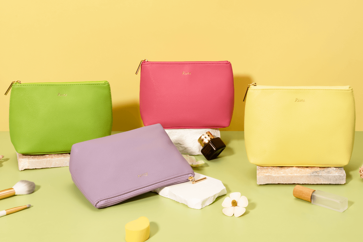 Private label makeup bag sample approval before bulk order