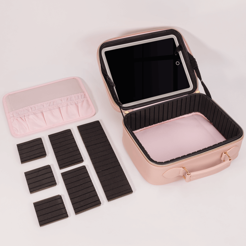 Custom organizer dividers reviewed for amenity pouch content fit