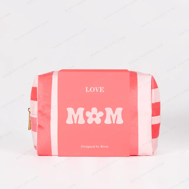 Airline beauty collaboration cosmetic pouch for premium cabin programs
