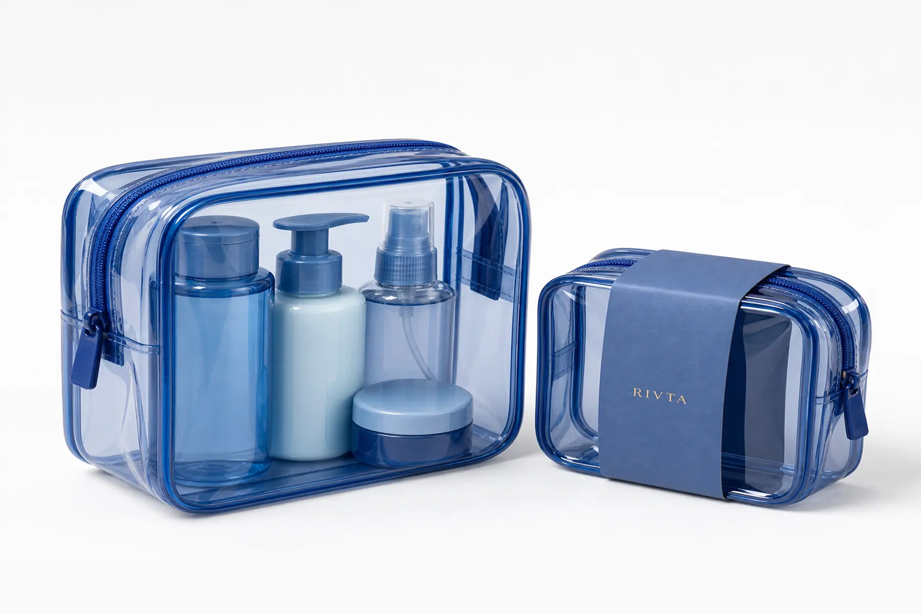 Paper sleeve packing for airline beauty collaboration pouch