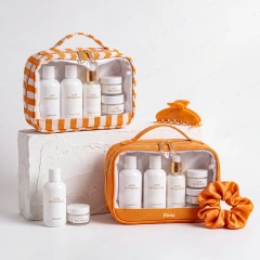 Custom Clear Cosmetic Bags | Bamboo Fiber Travel Makeup Bags - CBT265