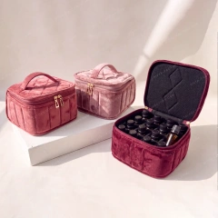 Custom Quilted Recycled Velvet Essential Oil Case - POC044