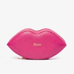 Custom Recycled PU Lip-shaped Makeup Bag - CBP240