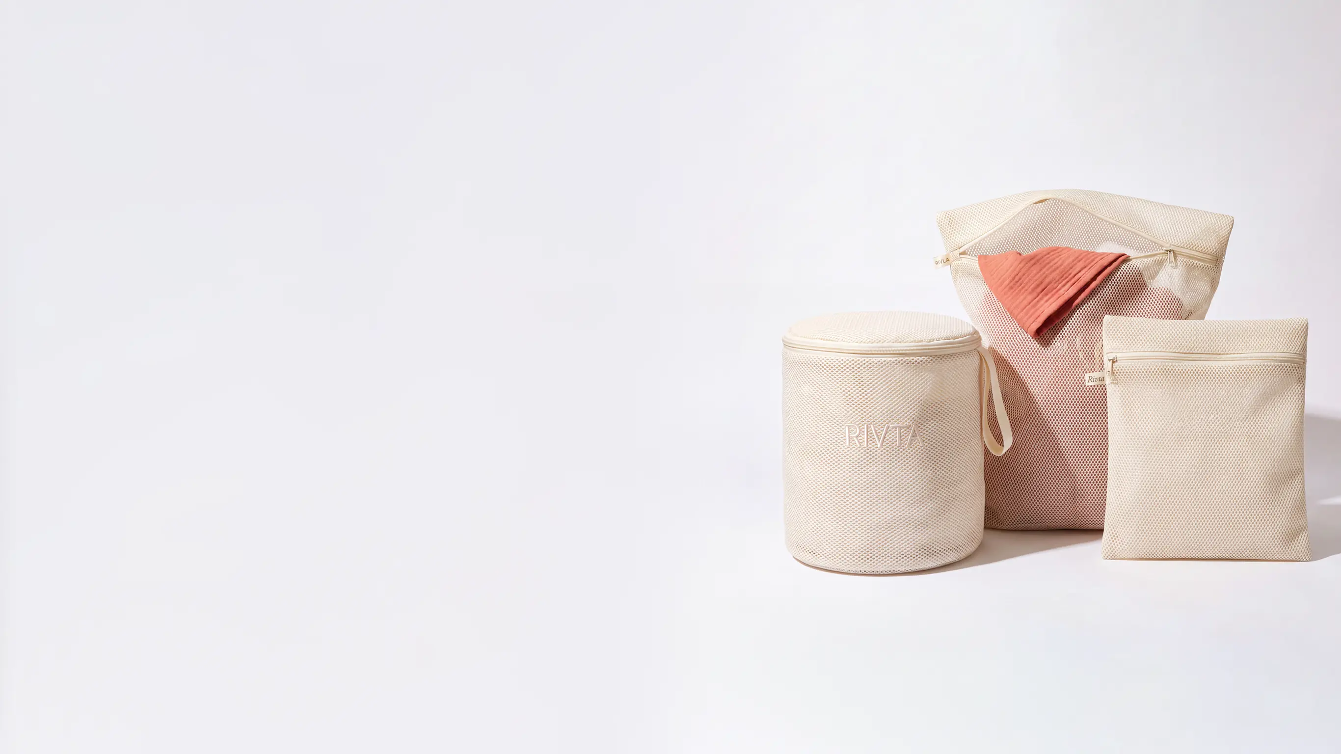 Custom laundry wash bags for delicates and lingerie brands from Rivta