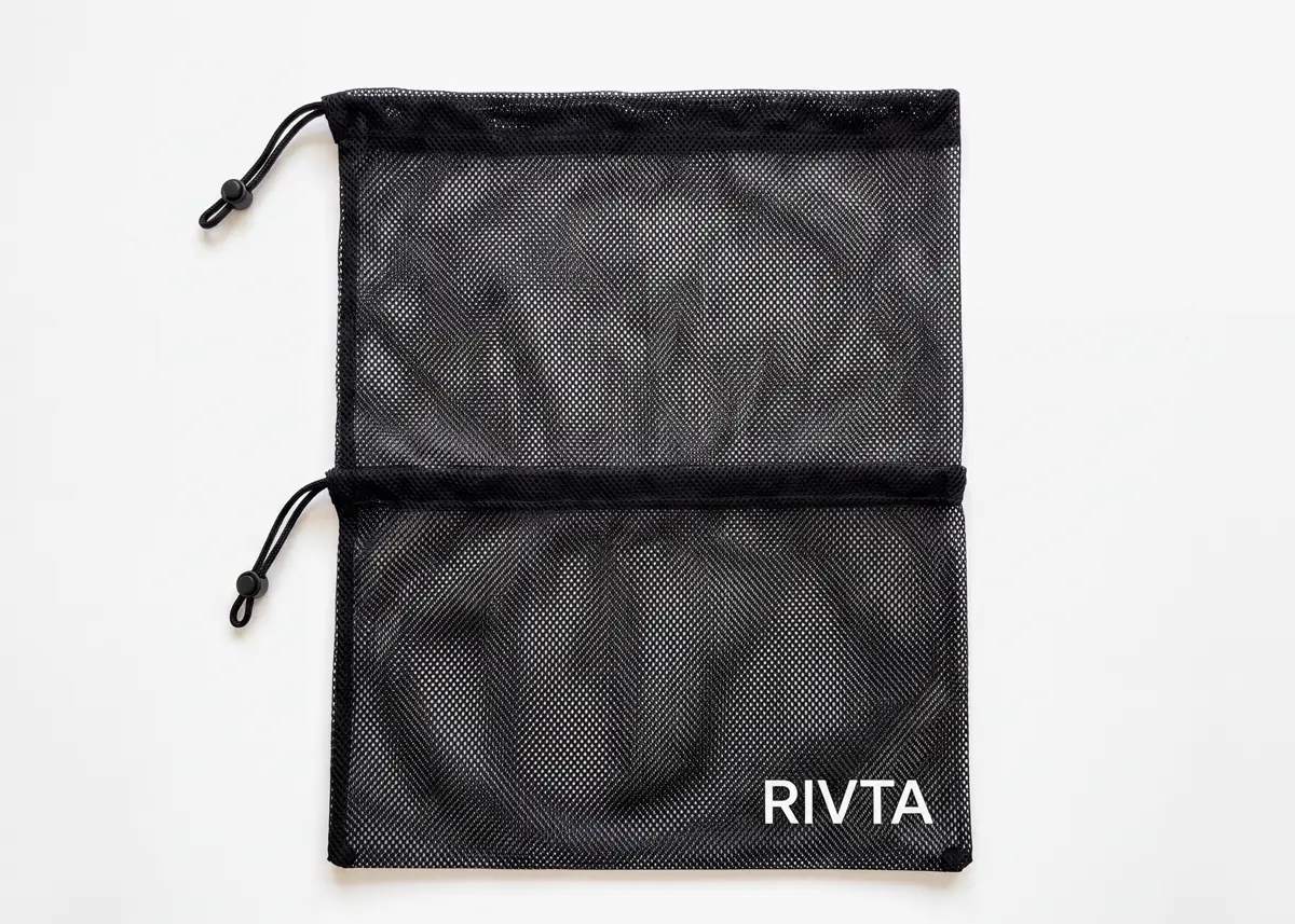 Mesh open area and breathability reference for laundry wash bag sampling