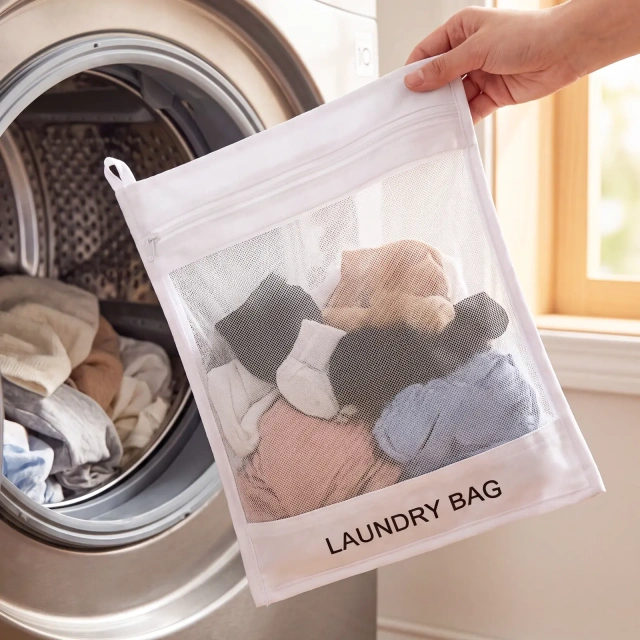 Custom Mesh Laundry Wash Bag with Zipper | Wholesale Delicates Washing Bag Manufacturer - LWB005