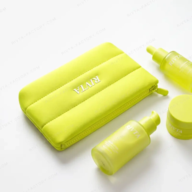 Custom Padded Neoprene Cosmetic Bag | Wholesale Flat Makeup Pouch Manufacturer - CBO134