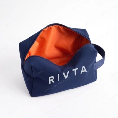 Custom Neoprene Cosmetic Bag with Side Handle | Wholesale Travel Toiletry Pouch Manufacturer - CBO133