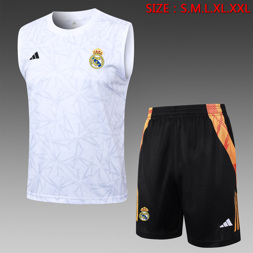 【Adult Training Wear】D1143# 2425 vest Real Madrid white inkjet