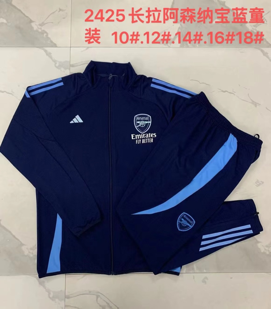 【Kids Kit Training Wear 】E854# 2425 Arsenal Royal Blue Long Clothes