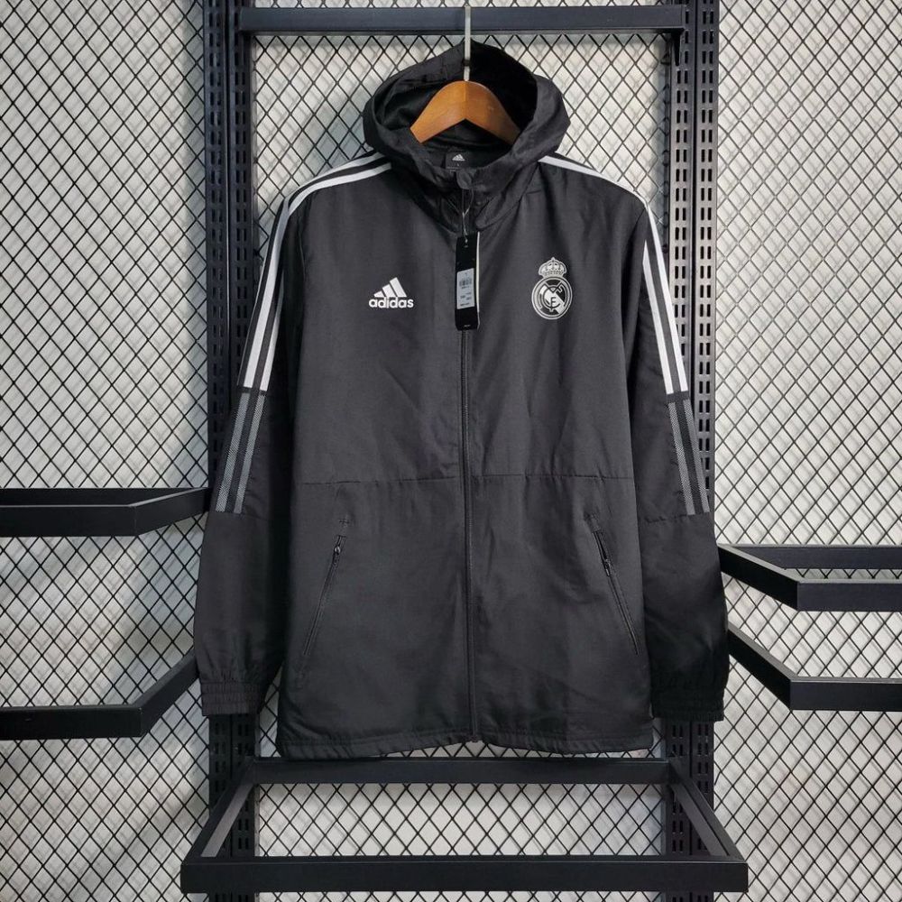 【Winter Collection】Real Madrid 2023-24 Black Windbreaker
