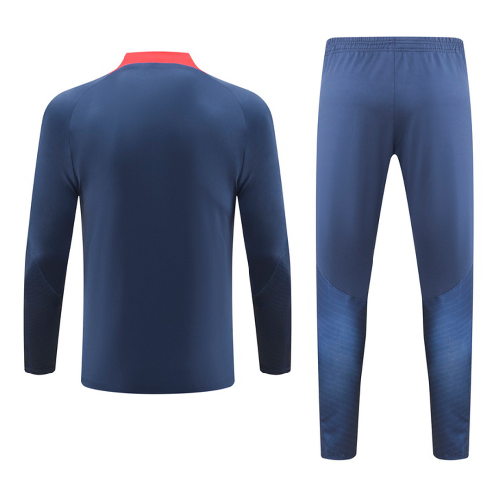 Kids PSG Zipper Sweatshirt Kit(Top+Pants) Navy 2023/24