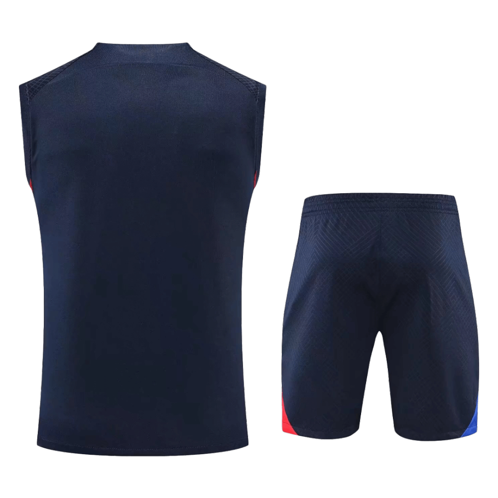 Barcelona Sleeveless Training Kit (Top+Shorts) Black 2022/23