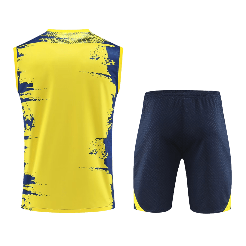 Barcelona Sleeveless Training Kit (Top+Shorts) Yellow&Red 2023/24
