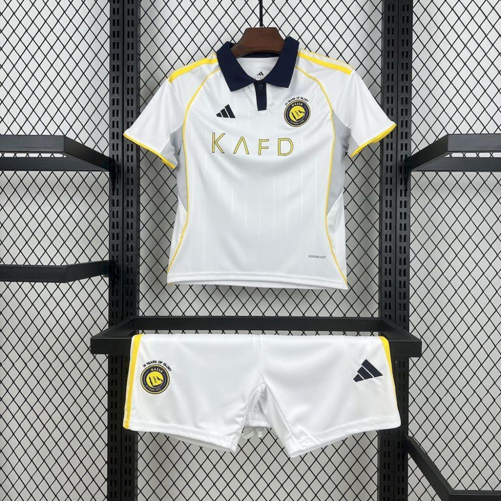 25-26 Al-Nassr Victory Third Away Soccer Kids Kit Jersey+Shorts