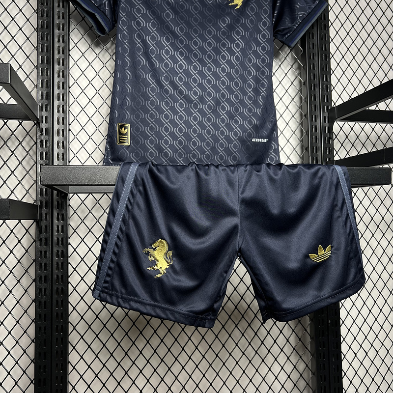 24-25 Juventus Third  Away Soccer Kids Kit Jersey+Shorts
