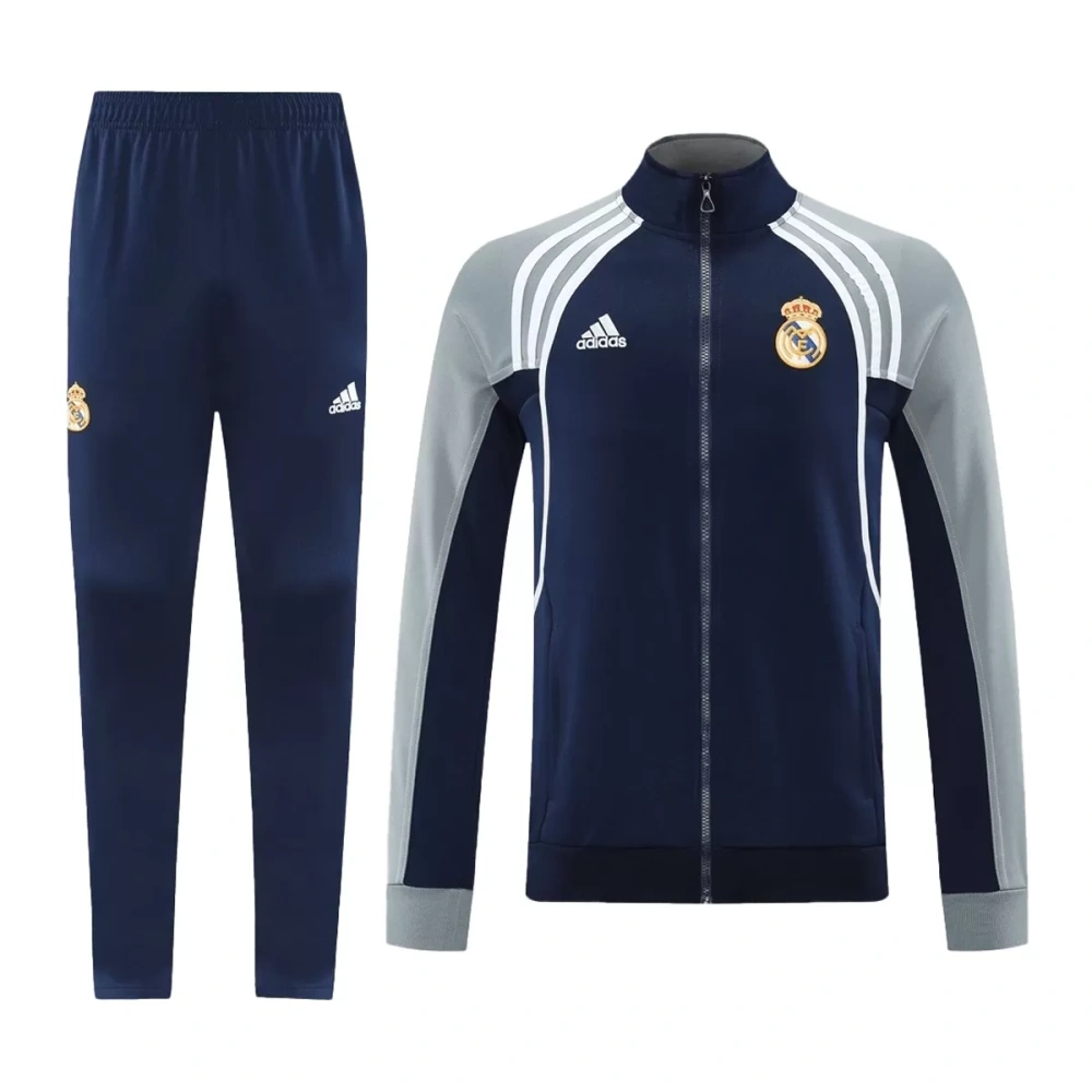 2025-26 Real Madrid Training Tracksuit Kit(Jacket+Pants) 06 Navy
