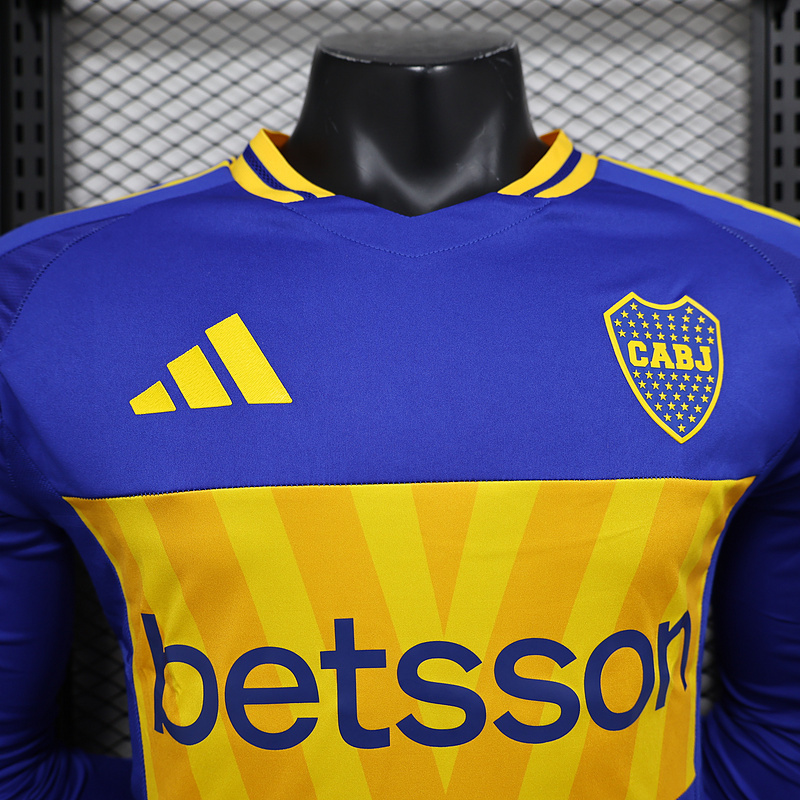 24-25 Boca Juniors  Home Jersey Long Sleeve Player Version