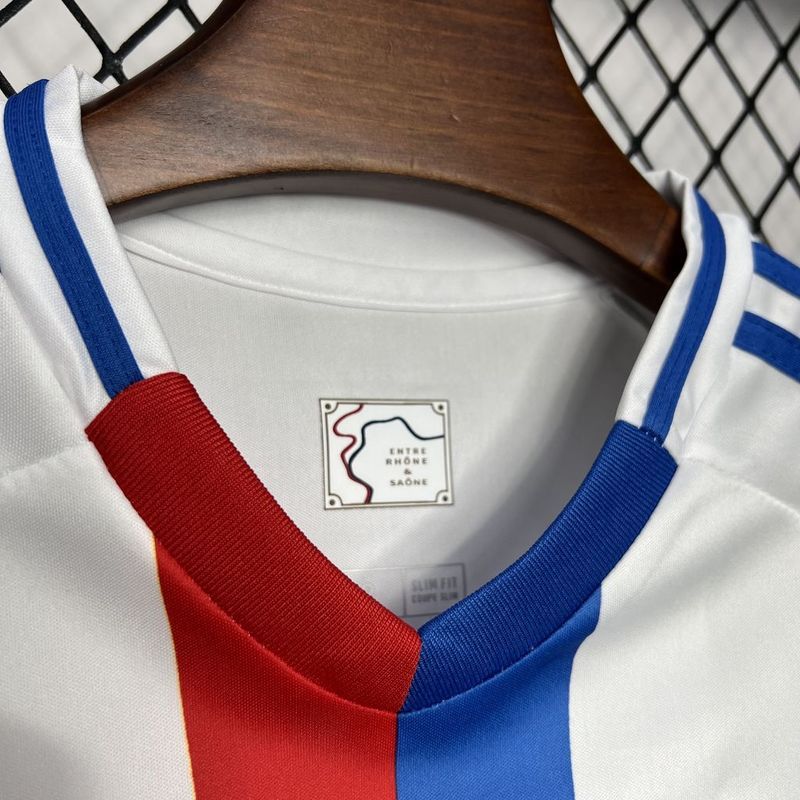 24-25 Olympique Lyonnais Home Kids Kit Jersey+Shorts
