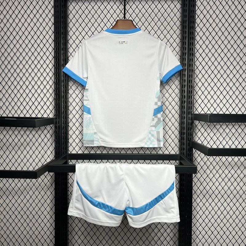 24-25 Marseilles Home Soccer Kids Kit Jersey+Shorts