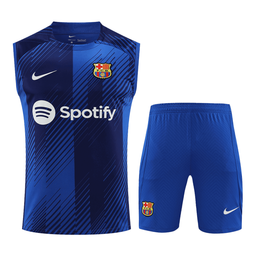 Barcelona Sleeveless Training Kit (Top+Shorts) 2023/24