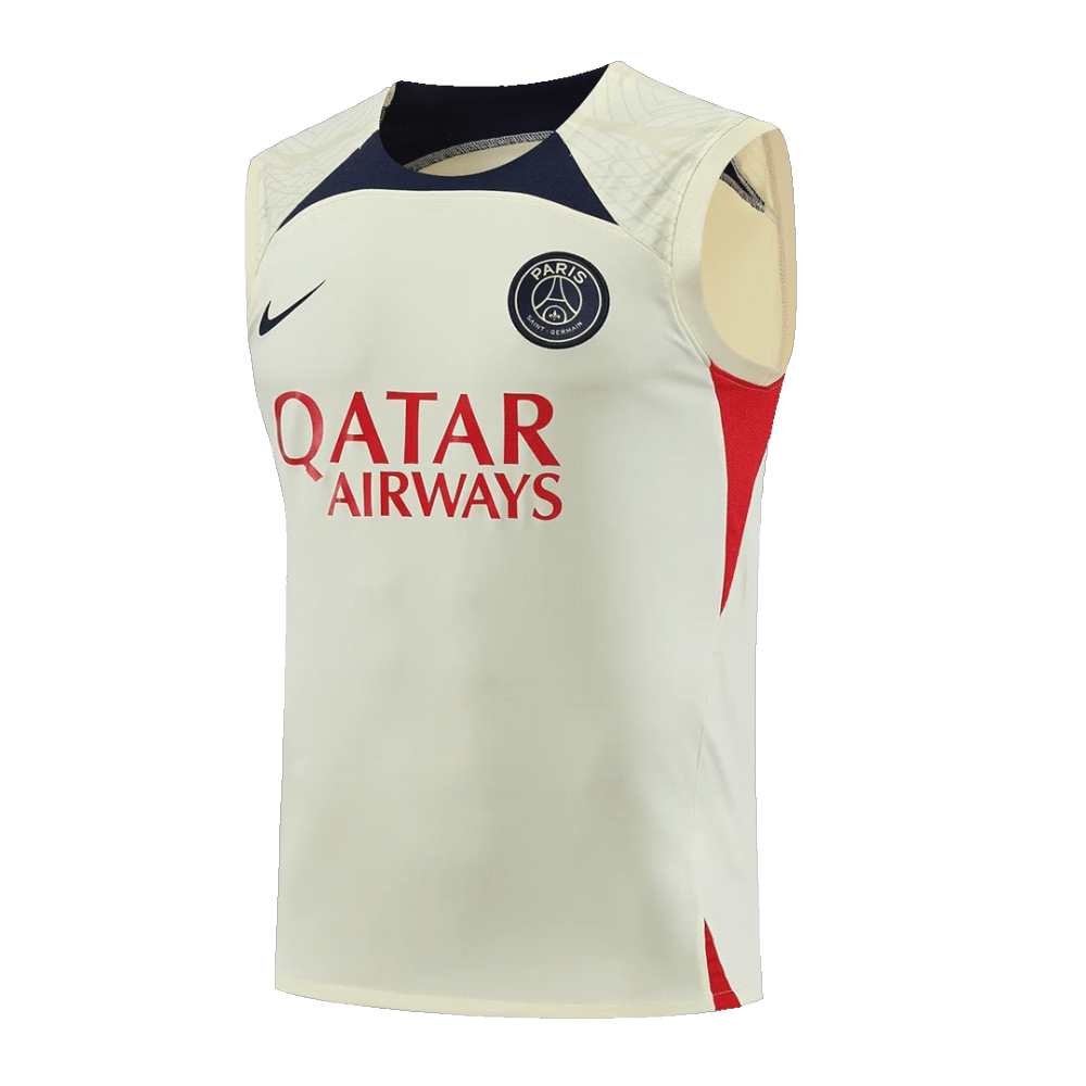 PSG Sleeveless Training Kit (Top+Shorts) White 2023/24