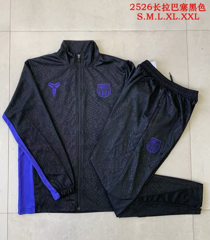 25-26 Barcelona Long Sleeve Training Suit Football Shirts