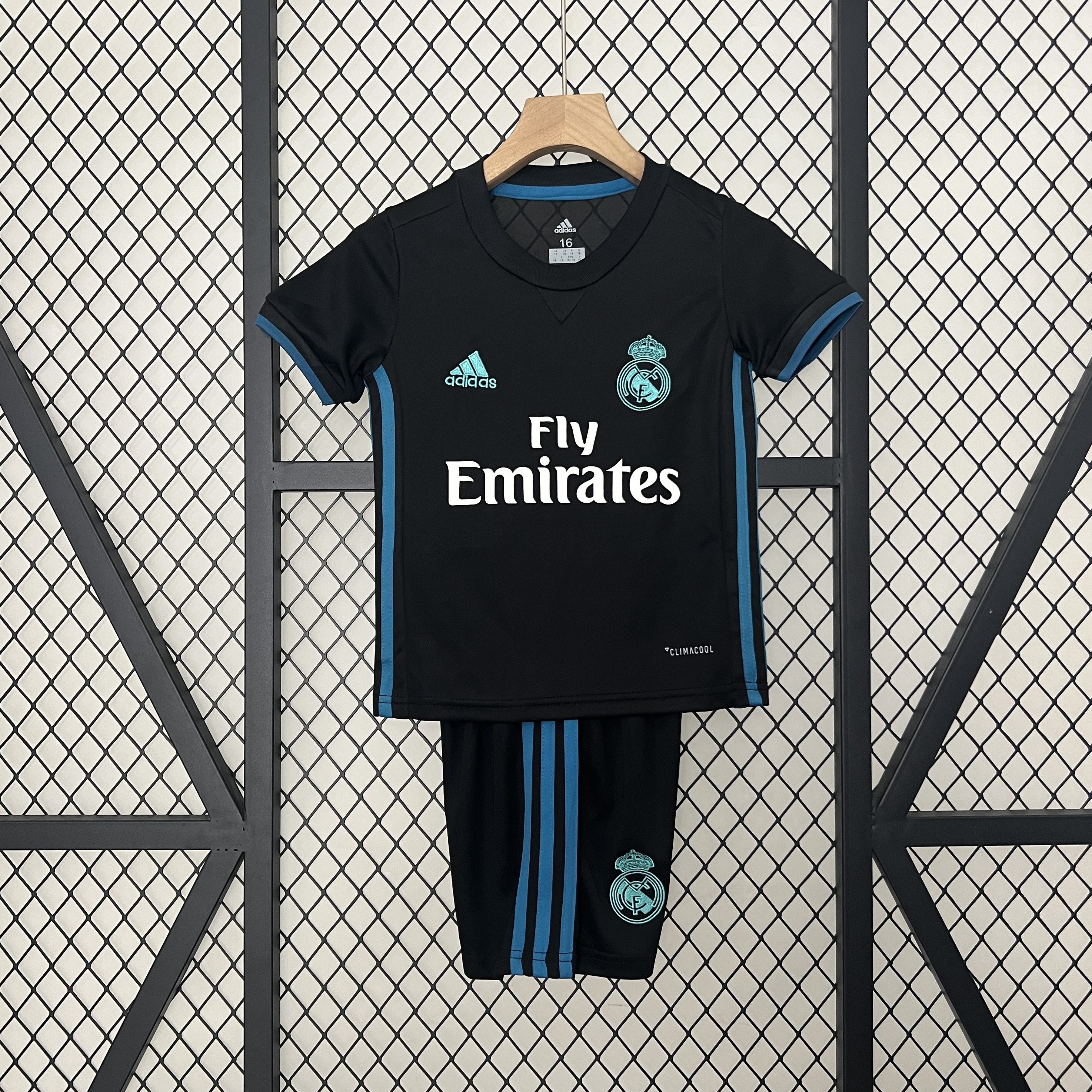 17-18 Real Madrid Away Retro Kids Kit Jersey+Shorts