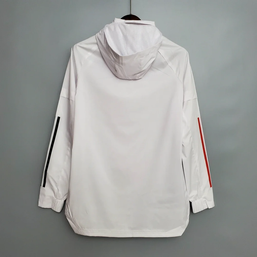 2021 Manchester United Jersey Windbreaker White(Black-Red Edge)