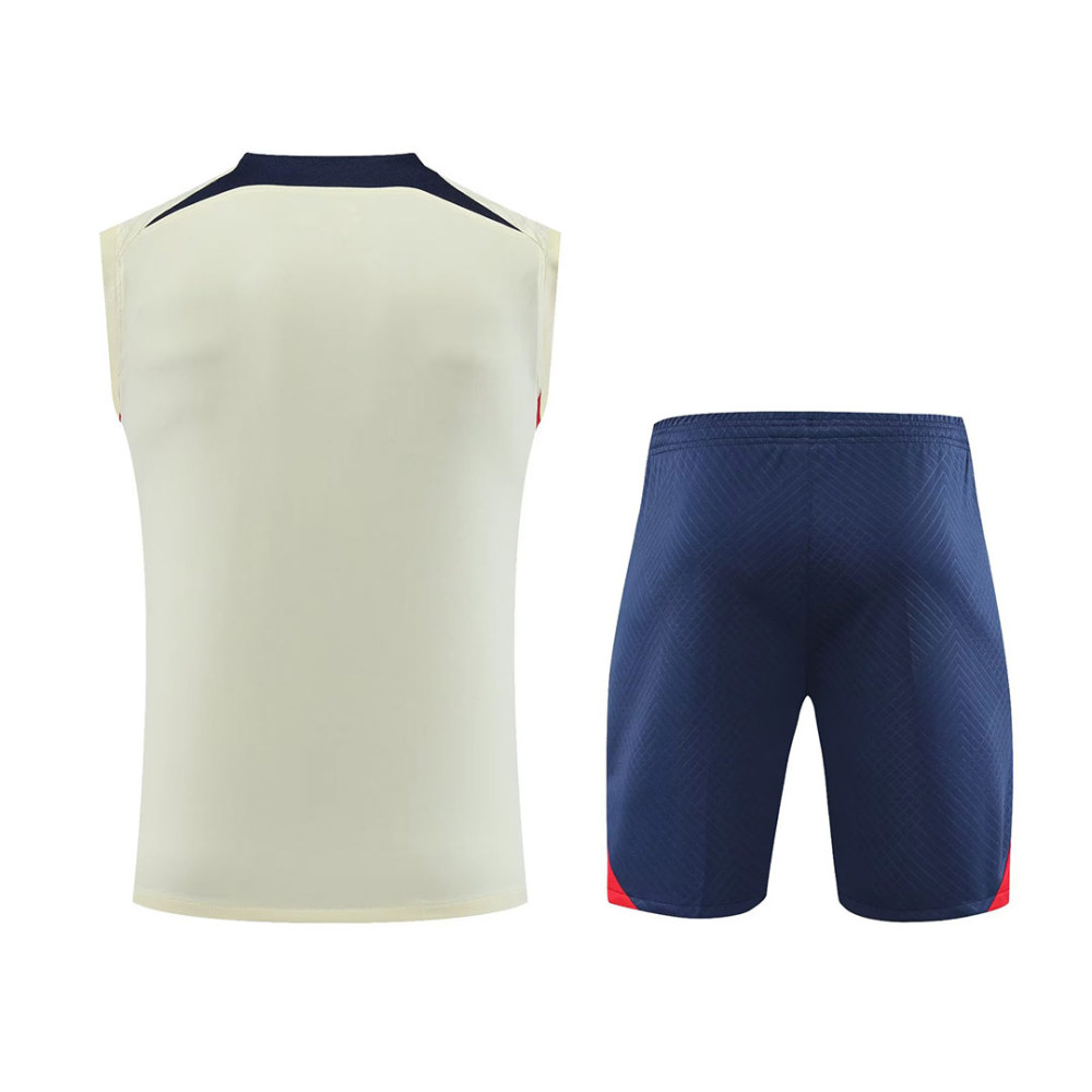 PSG Sleeveless Training Kit (Top+Shorts) White 2023/24