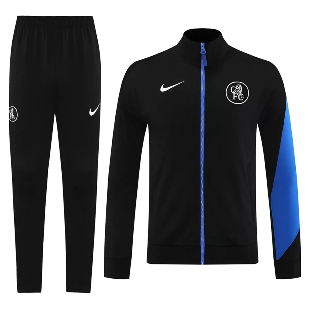 25-26 Chelsea Training Tracksuit Kit(Jacket+Pants) Black