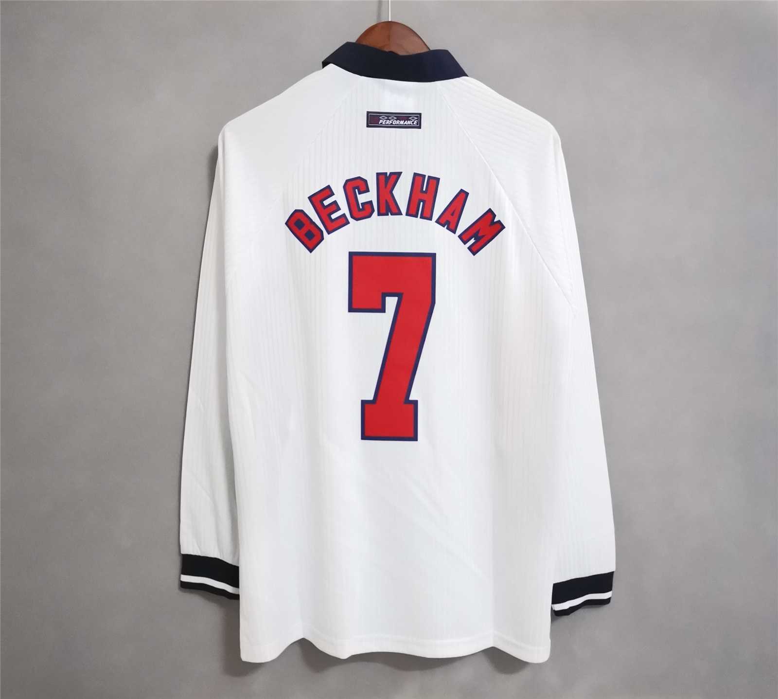 1998 England World Cup Home Retro Jersey Long Sleeve