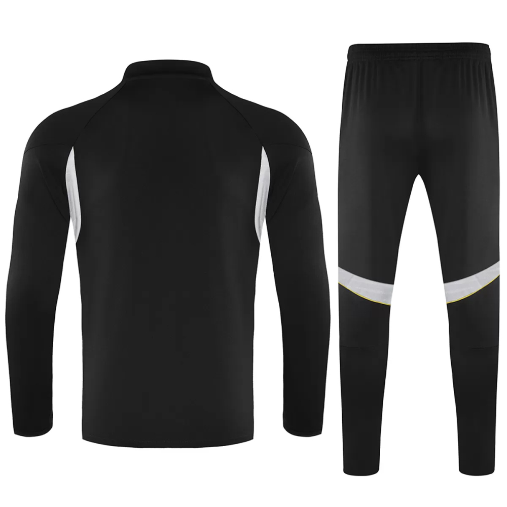 25-26 Real Madrid 1/4 Zipper Sweat Kit(Top+Pants) Black