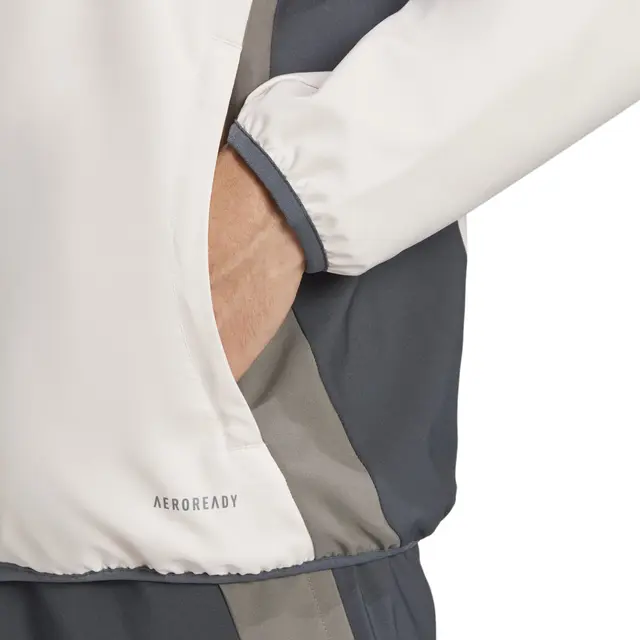 2024-2025 Real Madrid Mens UCL Training Tracksuit Jacket -Beige