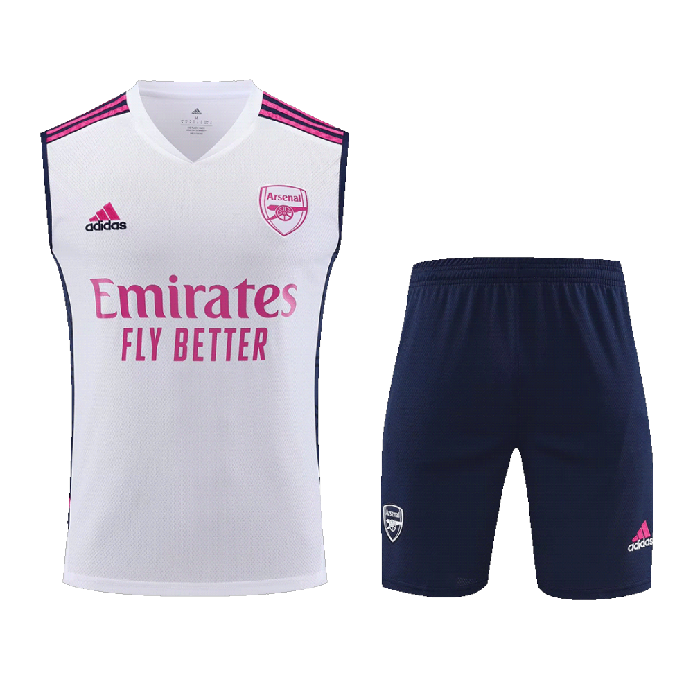 Arsenal Sleeveless Training Kit (Top+Shorts) White 2023/24