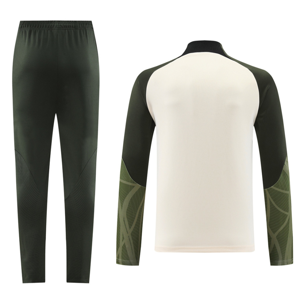 Barcelona Zipper Sweatshirt Kit(Top+Pants) White 2023/24