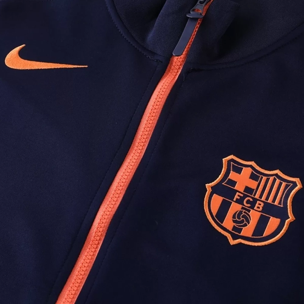 25-26 Barcelona Training Tracksuit Kit(Jacket+Pants) Navy&Orange